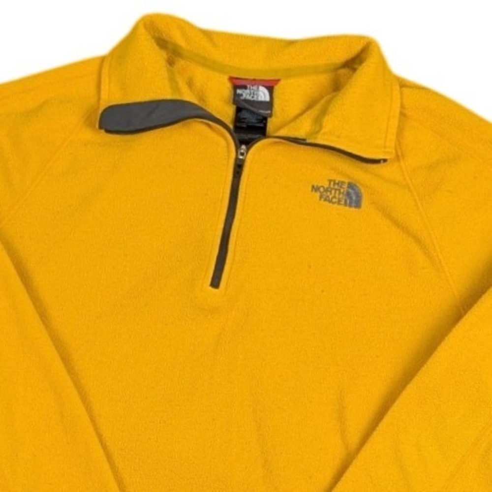 The North Face Mens TKA 100 FlashDry‎ 1/4 Zip Fleece Pullover Yellow Medium